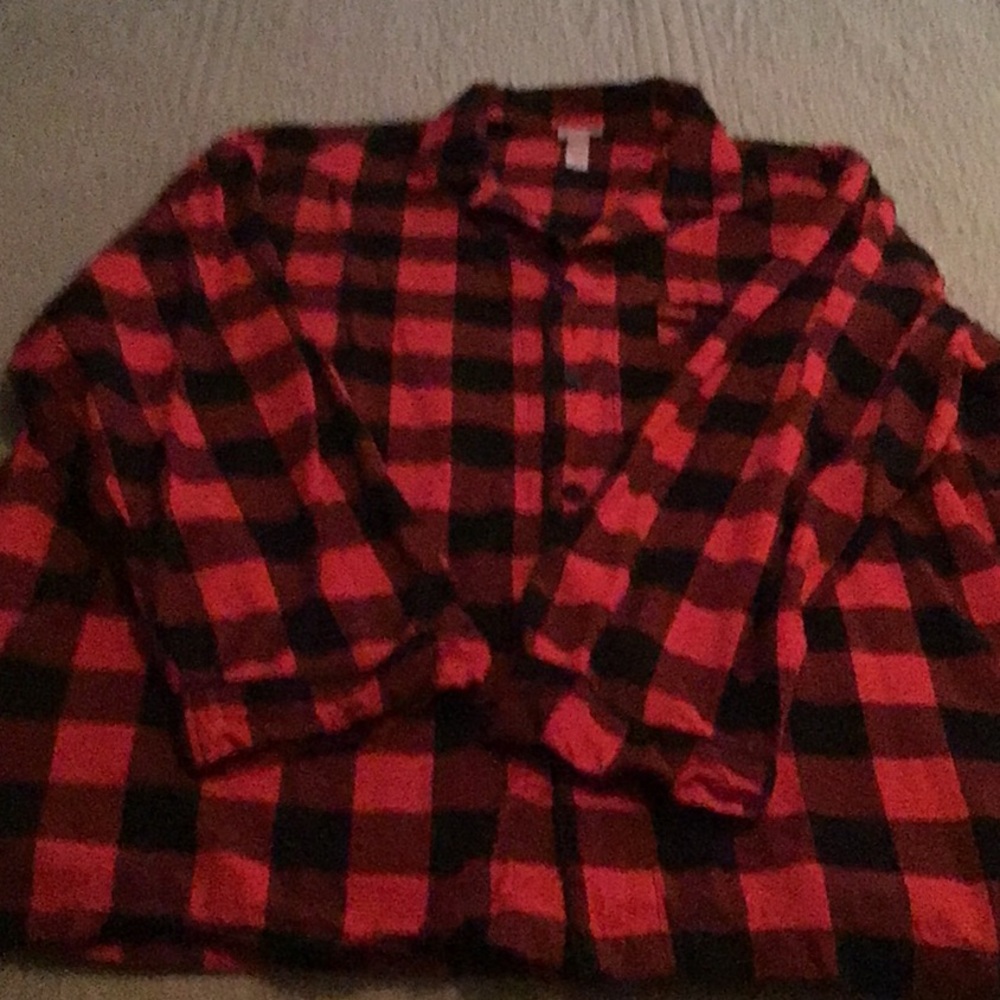 Red and Black Plaid Pajama Set 3XL Tall